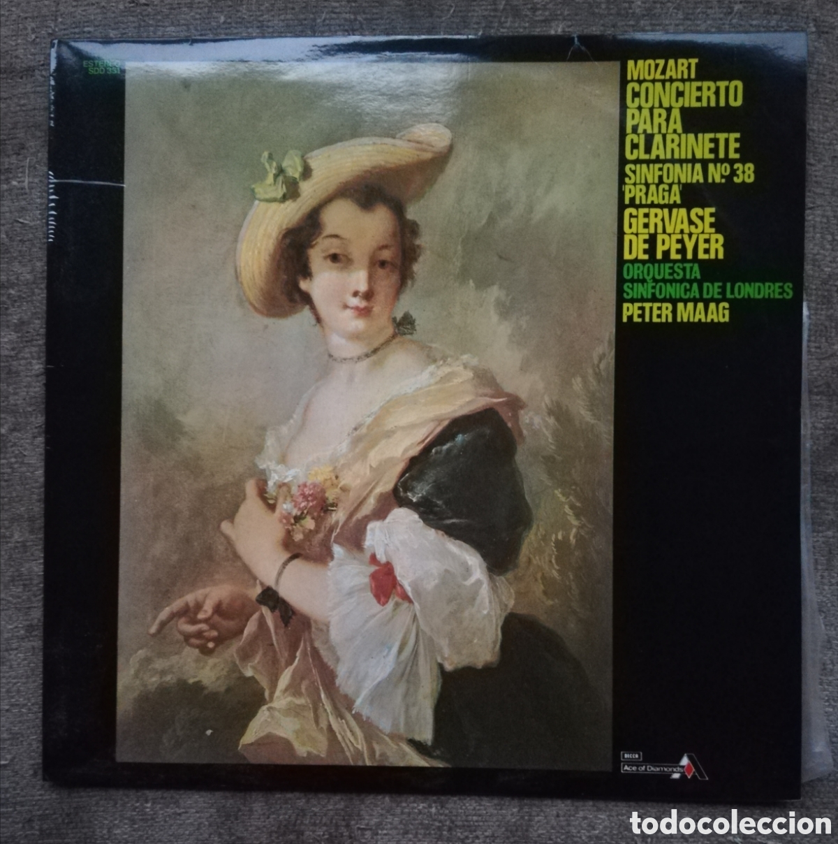Disques de vinyle: Mozart - Concierto para clarinete, sinfon&iacute;a n&ordm;38 Praga Gervase de Peyer Sinf&oacute;nica Londres Peter Maag