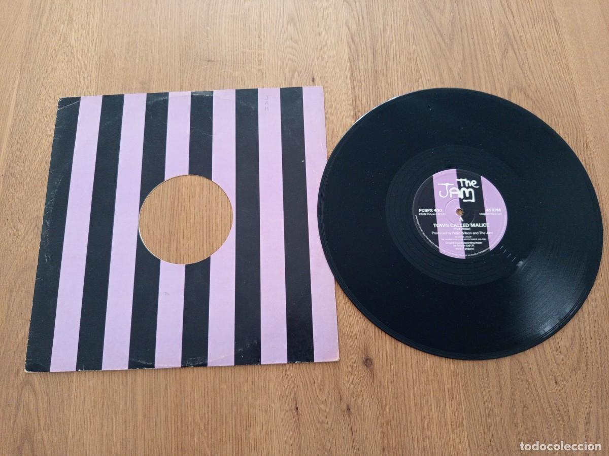 Discos de vinilo: JOYA MAXI UK. THE JAM / TOWN CALLED MALICE & PRECIOUS / SELLO POSPX 400 / A&Ntilde;O 1982 / PAUL WELLER.
