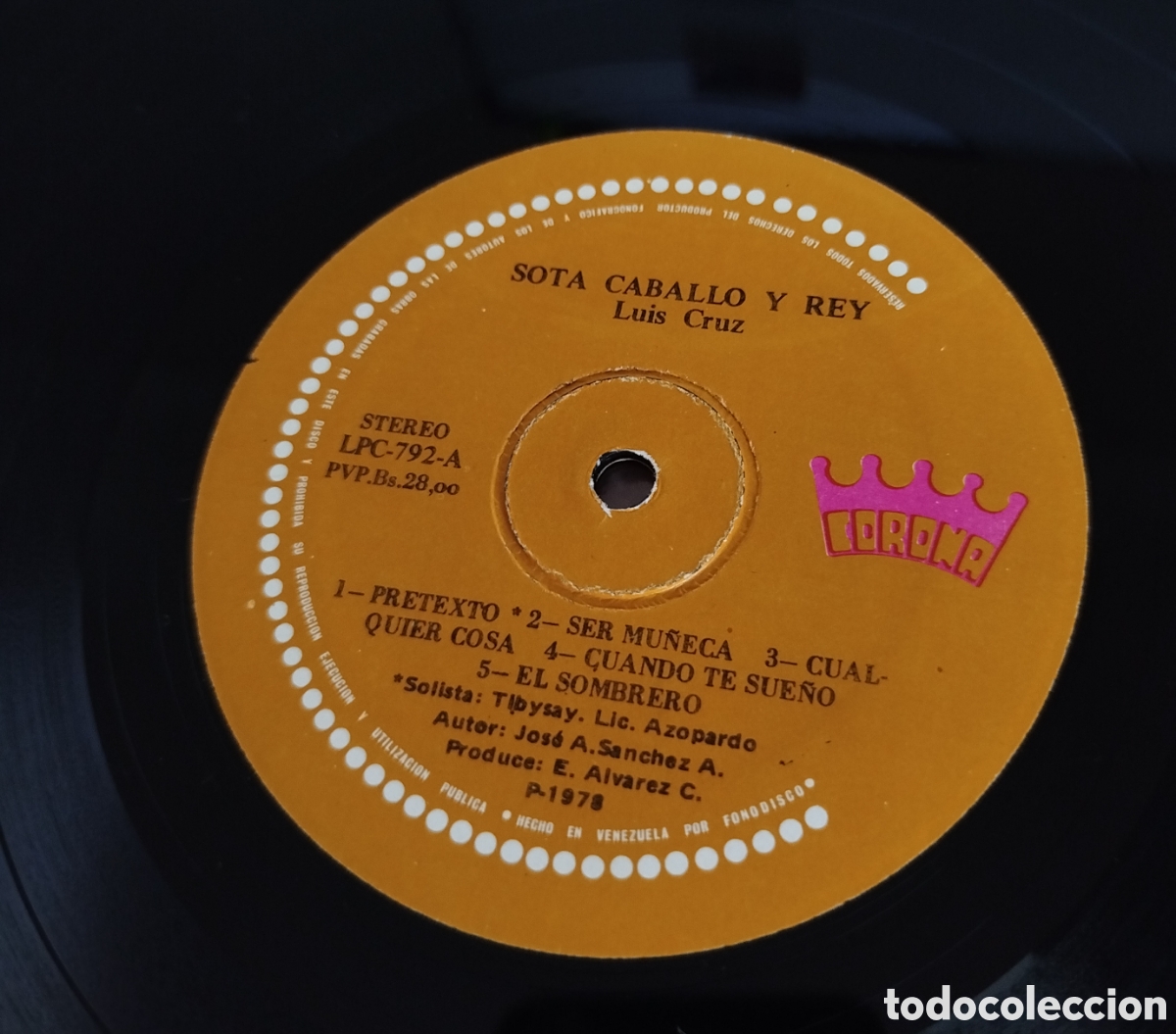 Discos de vinilo: Luis cruz - Sota, caballo y rey - Foto 4