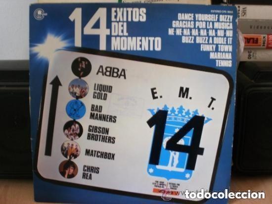 Discos de vinilo: 14 exitos del momento-abba-liquid gold-bad manners-gibson brothers-matchbox-chris rea-entre otros