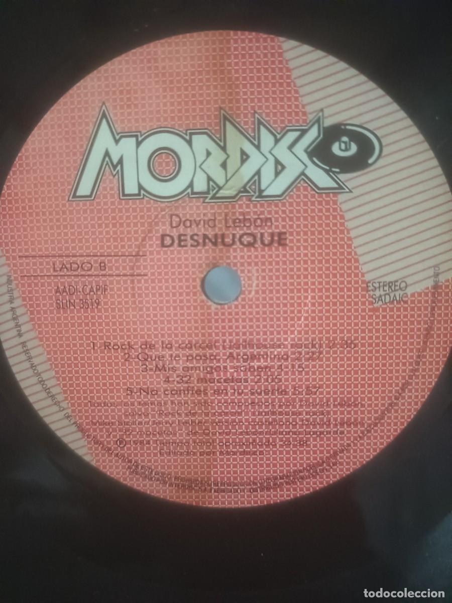 Discos de vinilo: LP DAVID LEBON,( DESNUQUE) - Foto 3