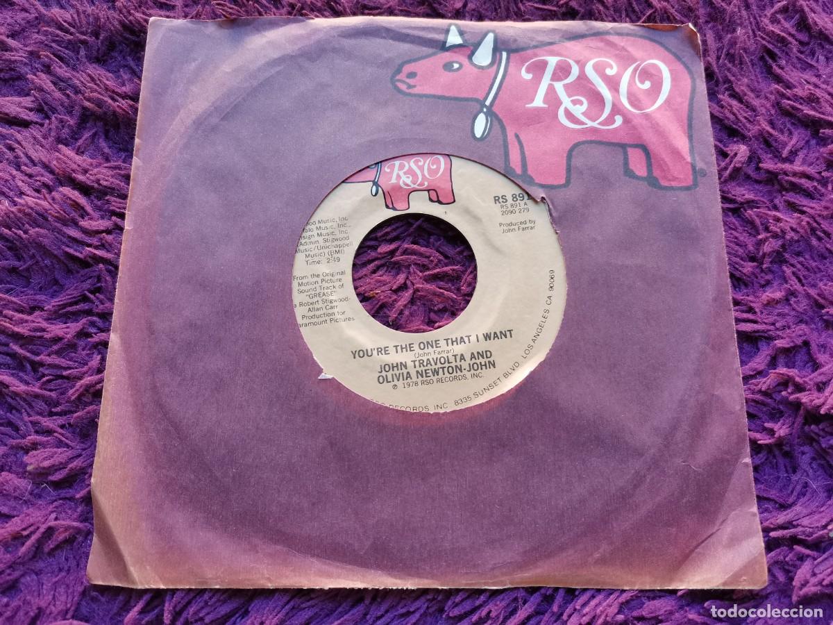 Discos de vinilo: John Travolta & Olivia Newton-John &ndash; You're The One That I Want Vinilo 7&rdquo; Single 1978 US RS 891