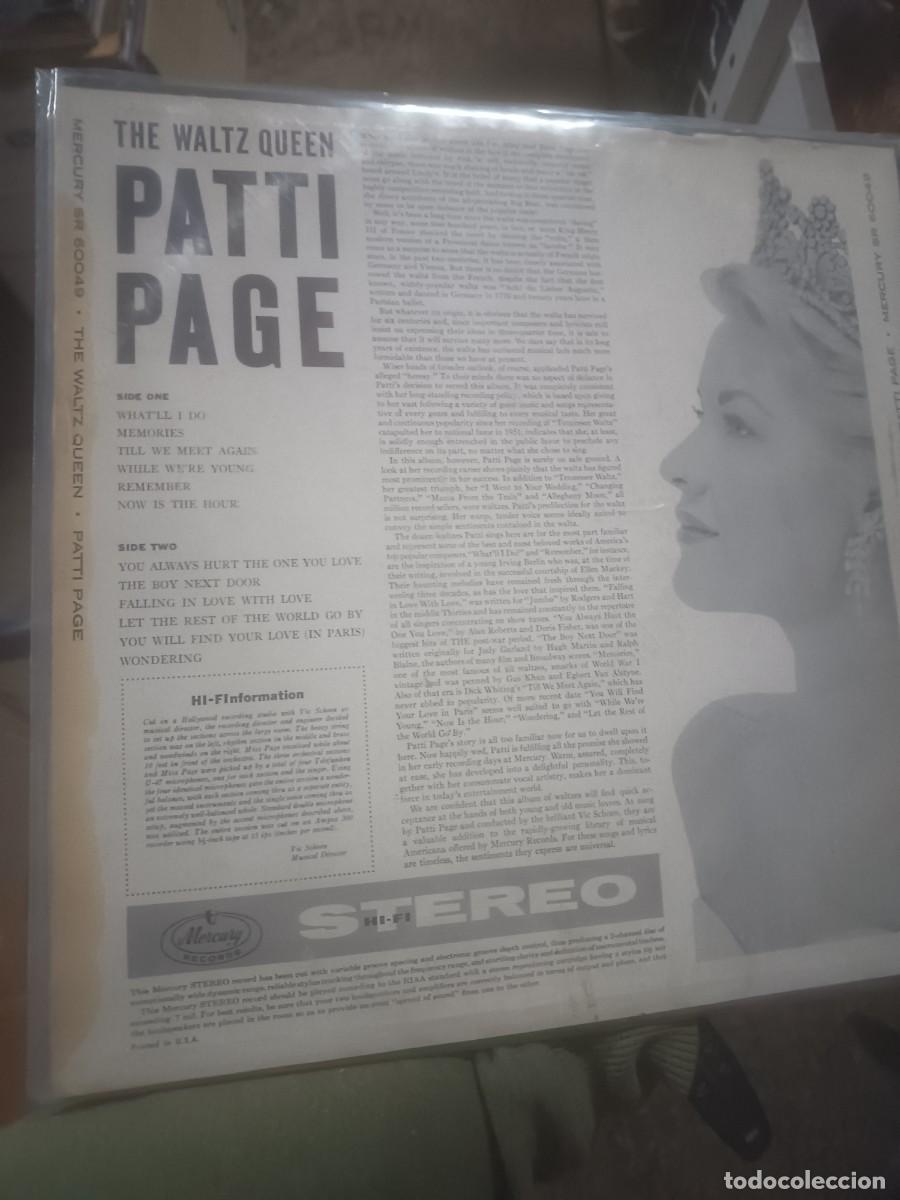 Discos de vinilo: DISCO LP PATTY PAGE,( ORIGINAL USA) - Foto 2