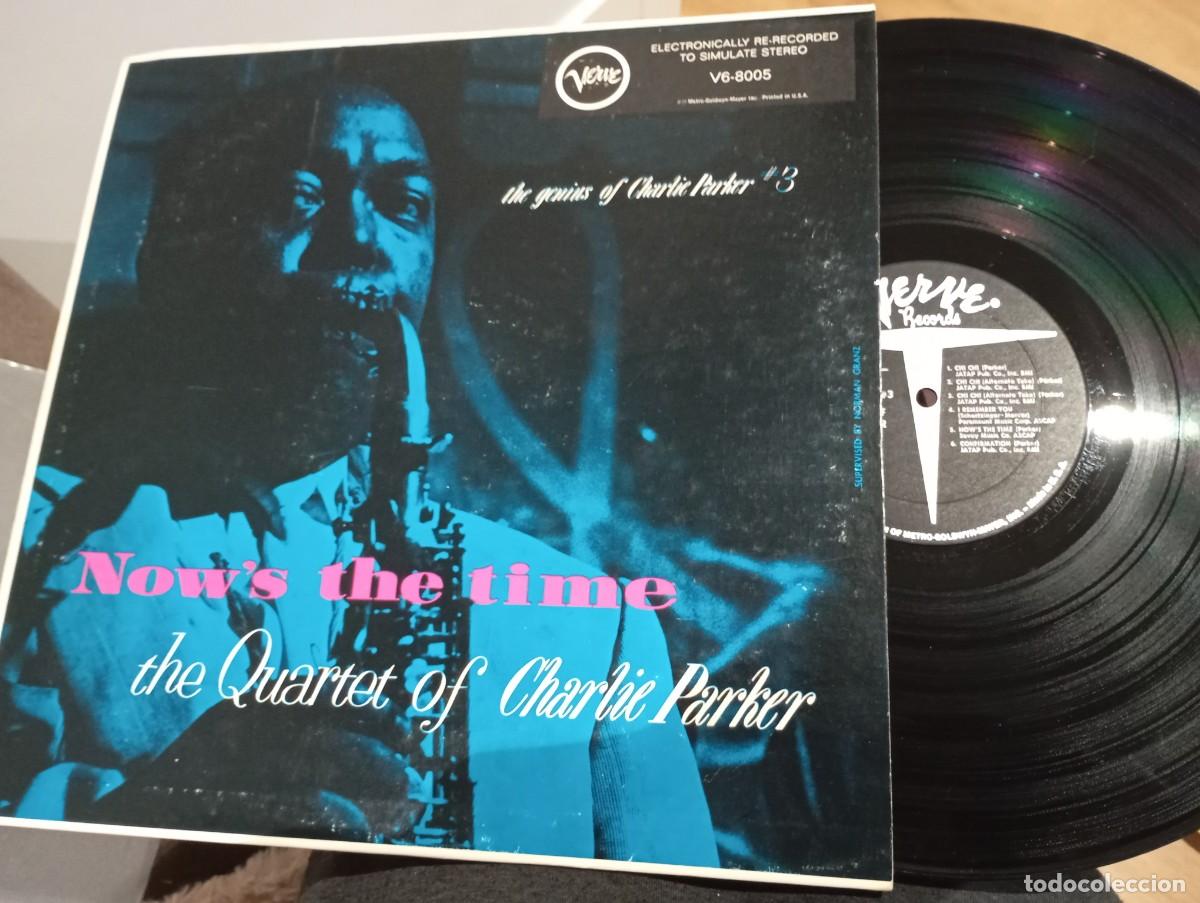Discos de vinilo: LP ORIG USA 1960 CHARLIE PARKER QUARTET NOW'S THE TIME EX/EX.