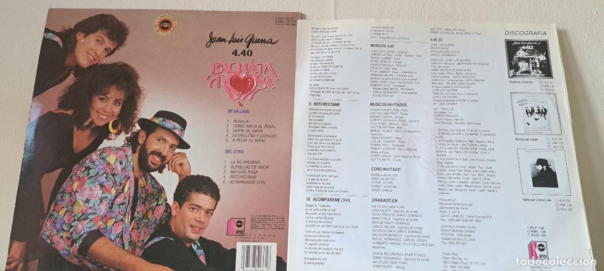Discos de vinilo: Juan Luis Guerra. Bachata rosa - Foto 2