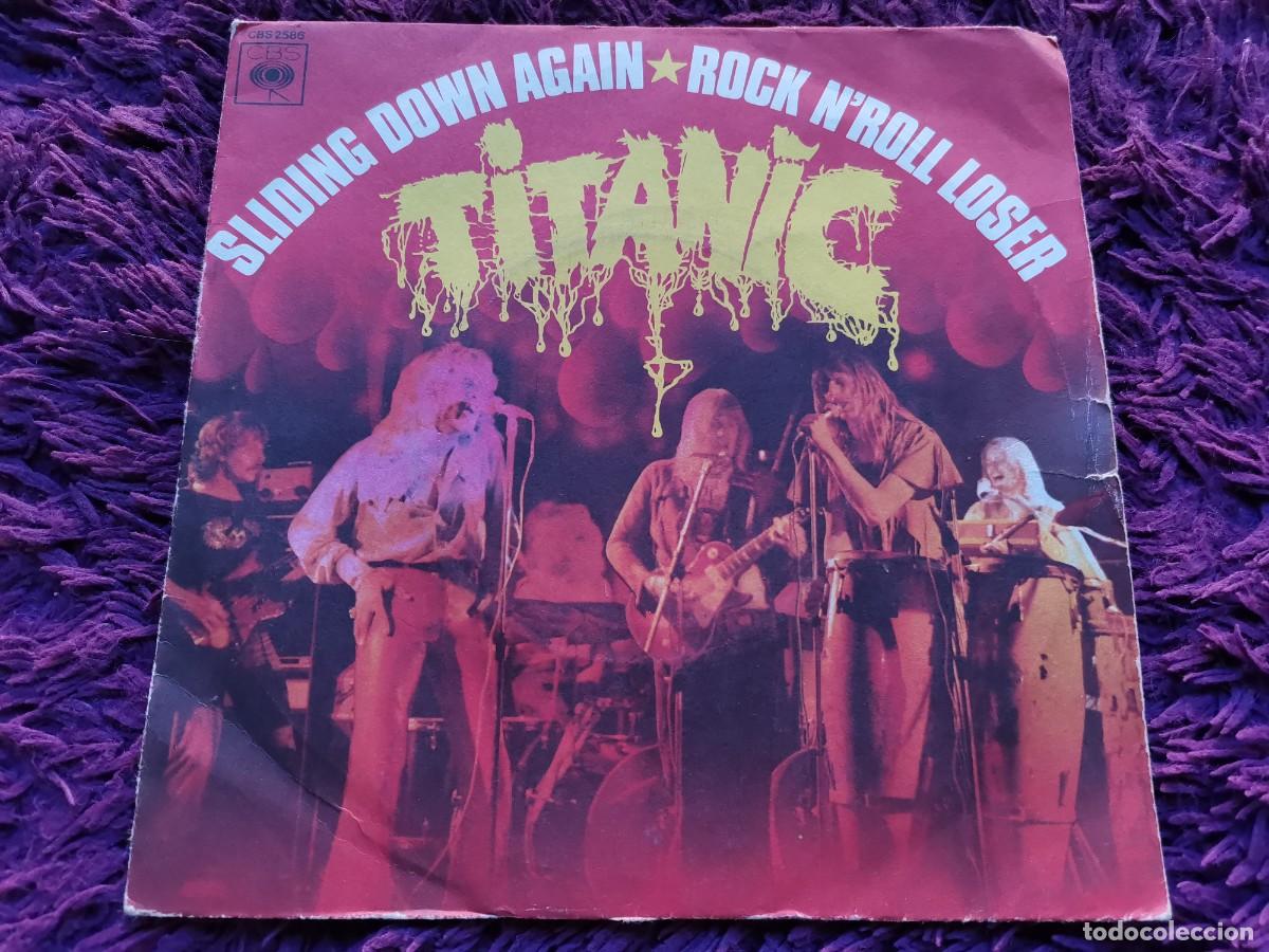 Discos de vinilo: Titanic &ndash; Sliding Down Again Vinilo 7&rdquo; Single 1974 France CBS 2586