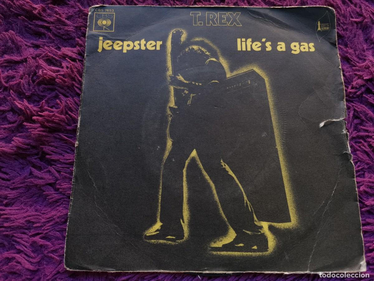 Disques de vinyle: T. Rex &ndash; Jeepster / Life's A Gas Vinilo 7&rdquo; Single 1971 France CBS 7653
