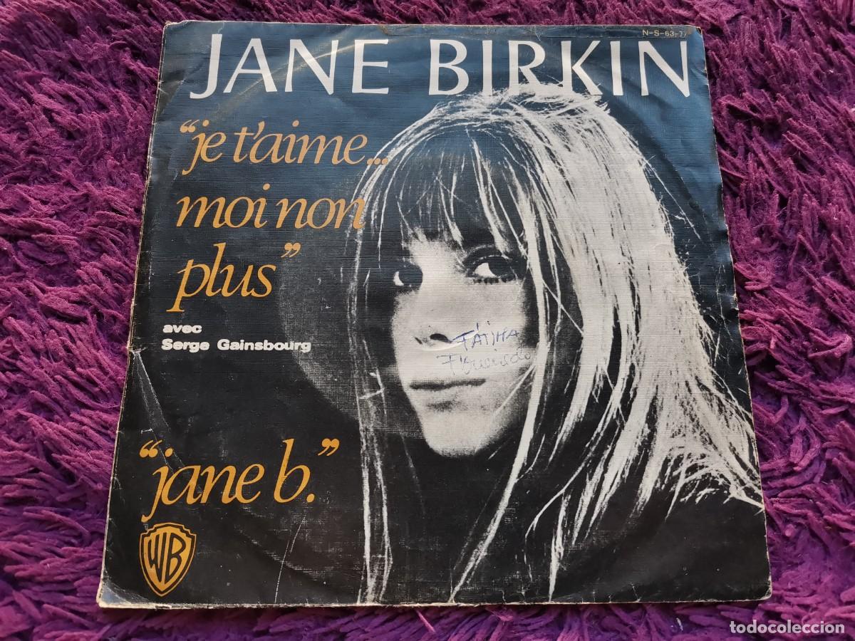Discos de vinilo: Jane Birkin Avec Serge Gainsbourg &ndash; Je T'aime Vinilo 7&rdquo; Single 1974 Portugal N-S-63-77