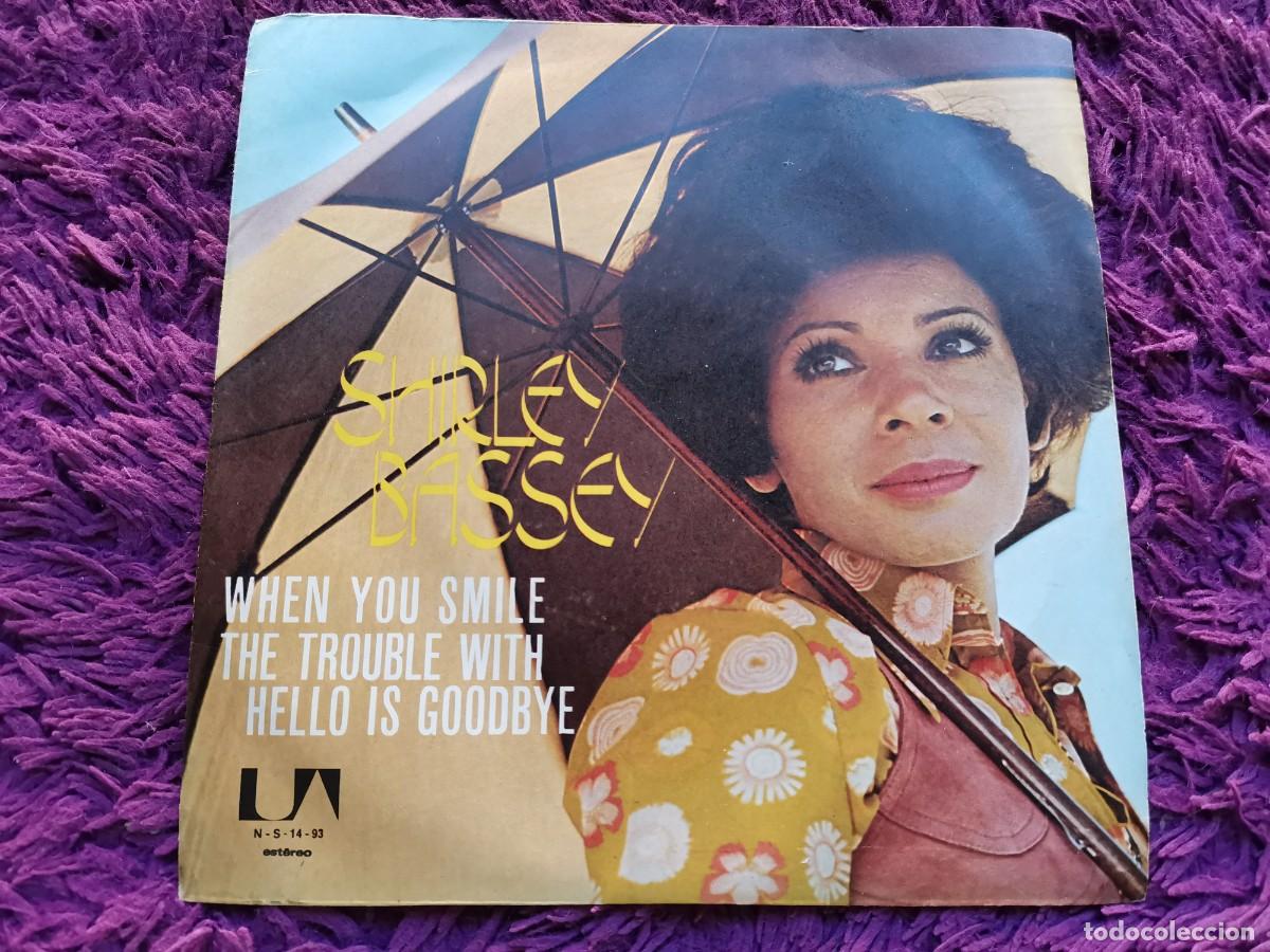 Discos de vinilo: Shirley Bassey &ndash; When You Smile Vinilo 7&rdquo; Single 1974 Portugal N-S-14-93