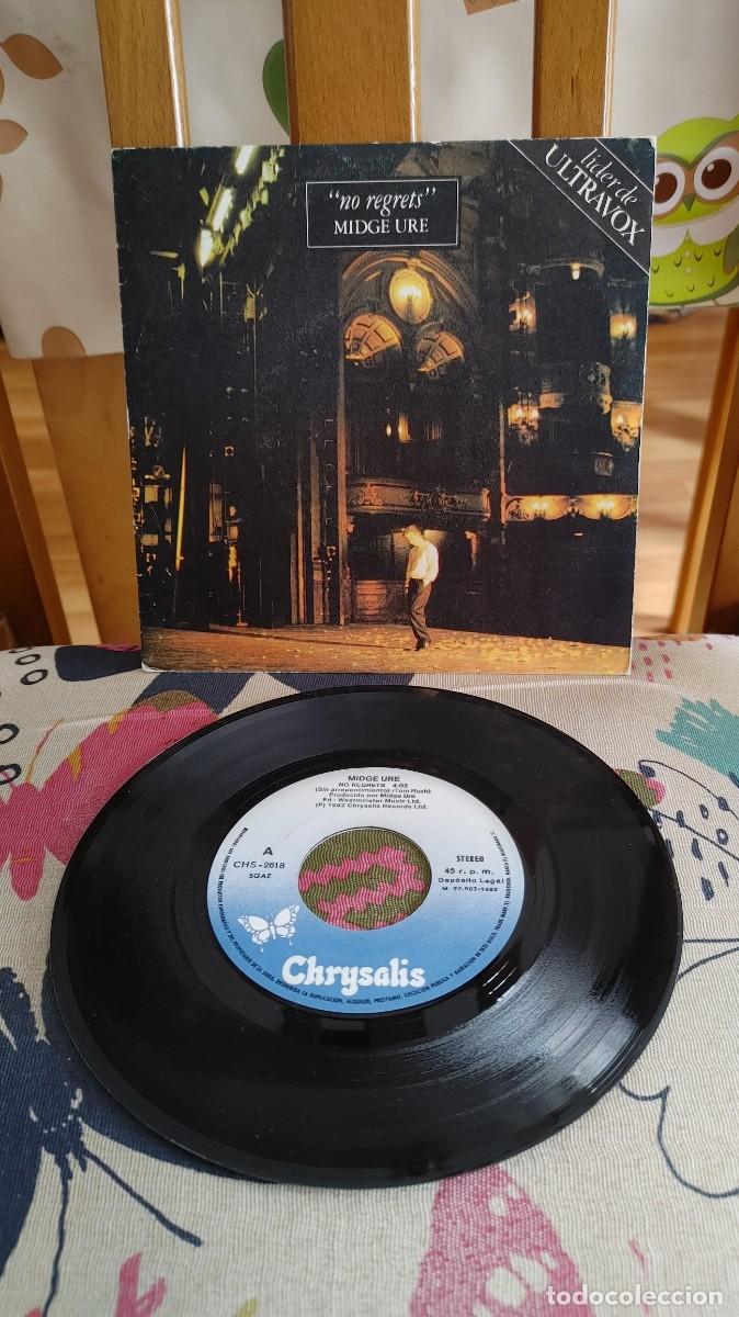 Discos de vinilo: MIDGE URE-SINGLE NO REGRETS-ULTRAVOX