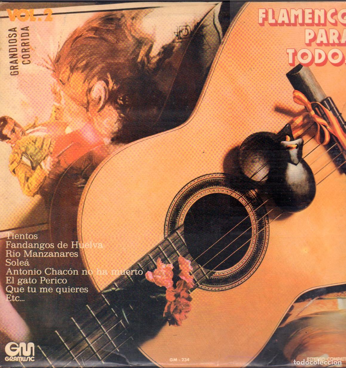 Disques de vinyle: FLAMENCO PARA TODOS - TIENTOS, FANDANGOS DE HUELVA, SOLEA, TARANTA.../ LP GM 1973 RF-26973