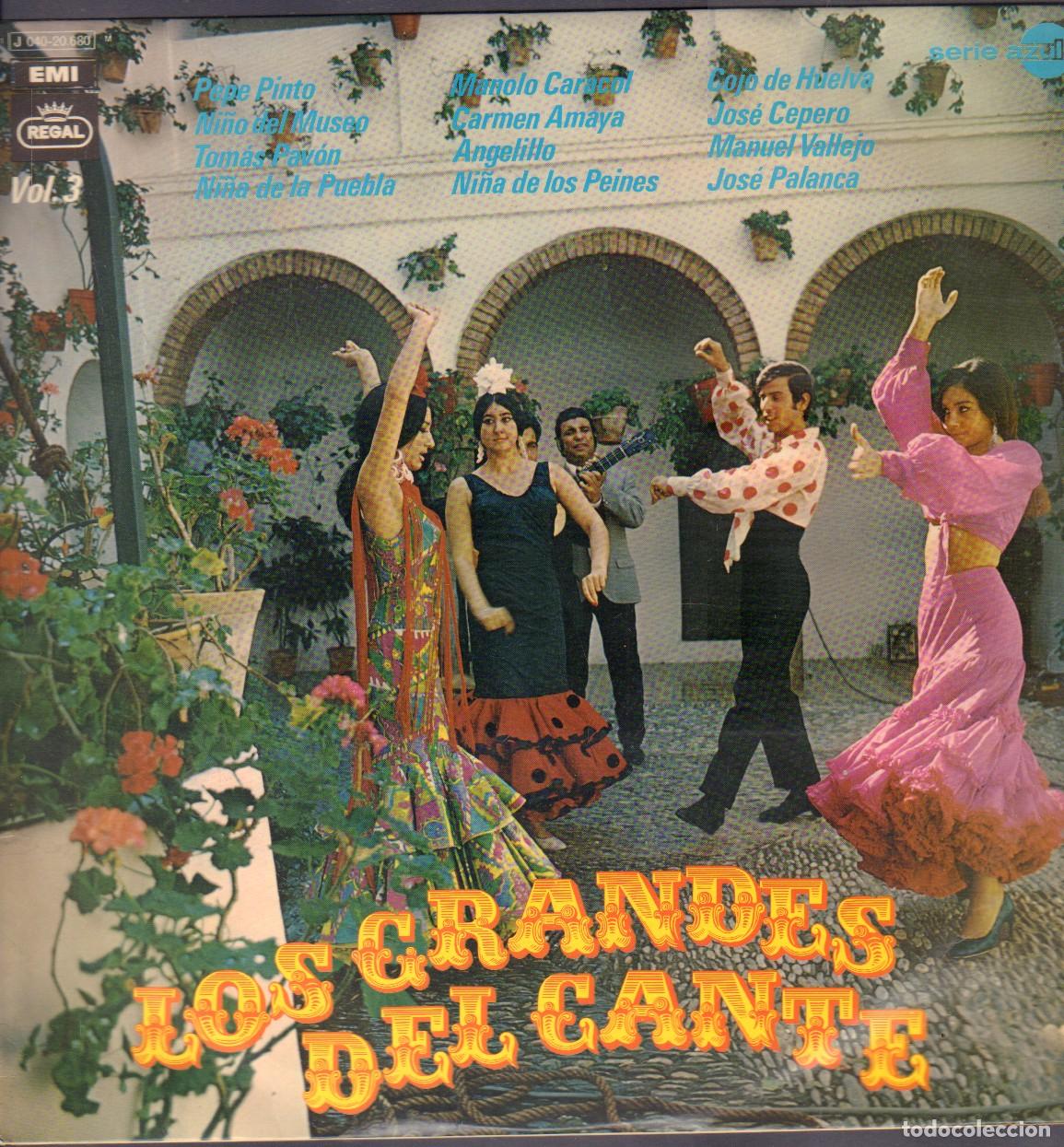 Disques de vinyle: LOS GRANDES DEL CANTE VOL. 3 - PEPE PINTO, TOMAS PAVON, JOSE CEPERO.../ LP EMI 1971 RF-26974