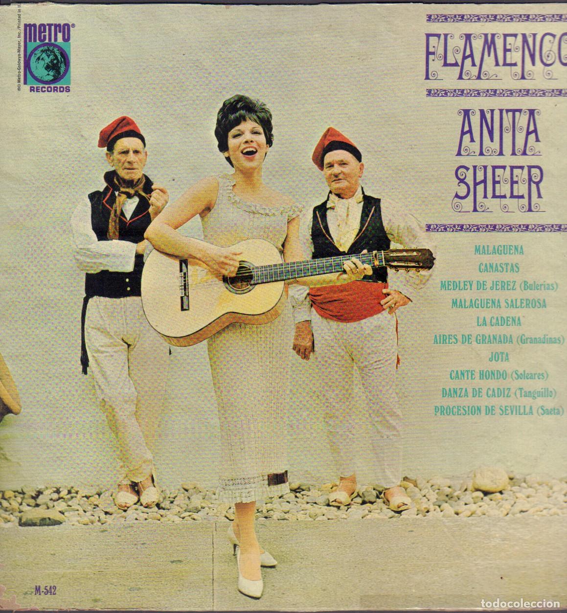 Discos de vinilo: ANITA SHEER - FLAMENCO / MALAGUE&Ntilde;A, CANASTAS, LA CADENA, JOTA.../ LP METRO RF-26995