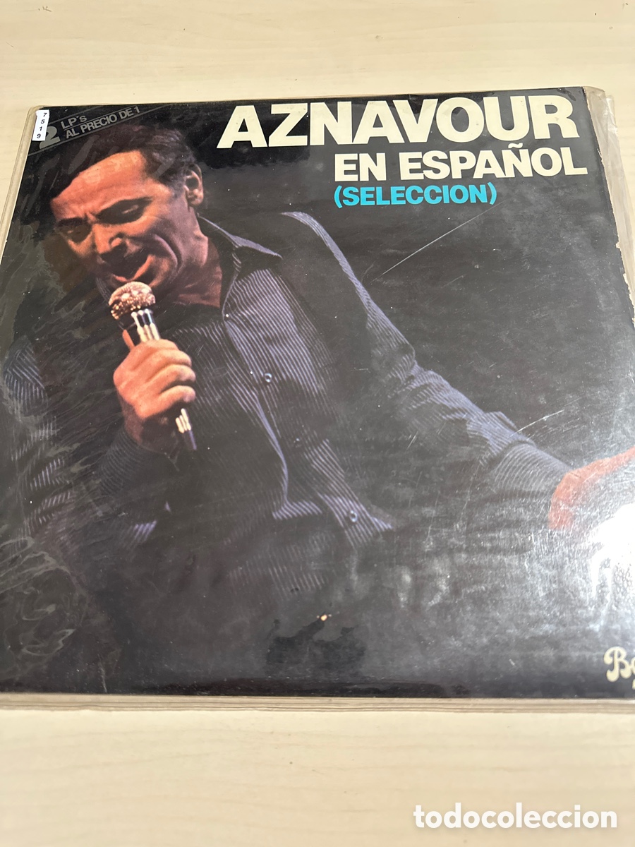 Discos de vinilo: VIN7519 aznavour en espa&ntilde;ol selecci&oacute;n vinilo segunda mano