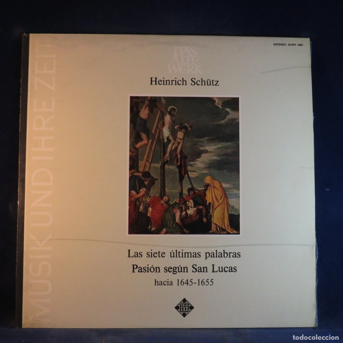 Discos de vinilo: HEINRICH SCH&Uuml;TZ &ndash; LAS SIETE ULTIMAS PALABRAS / PASI&Oacute;N SEG&Uacute;N LUCAS - LP