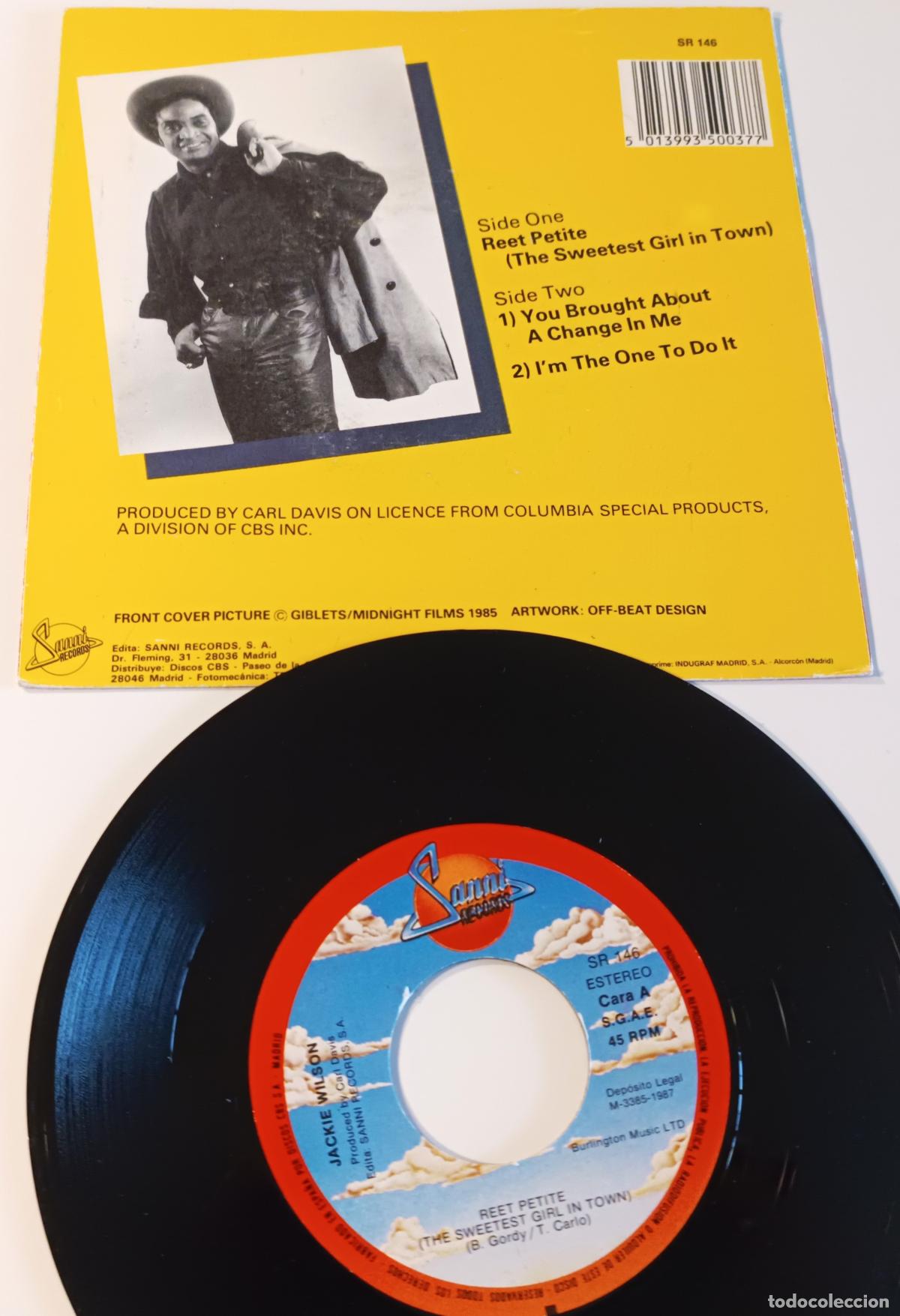 Discos de vinilo: JACKIE WILSON - REET PETITE SANNI- 1987 - Foto 2
