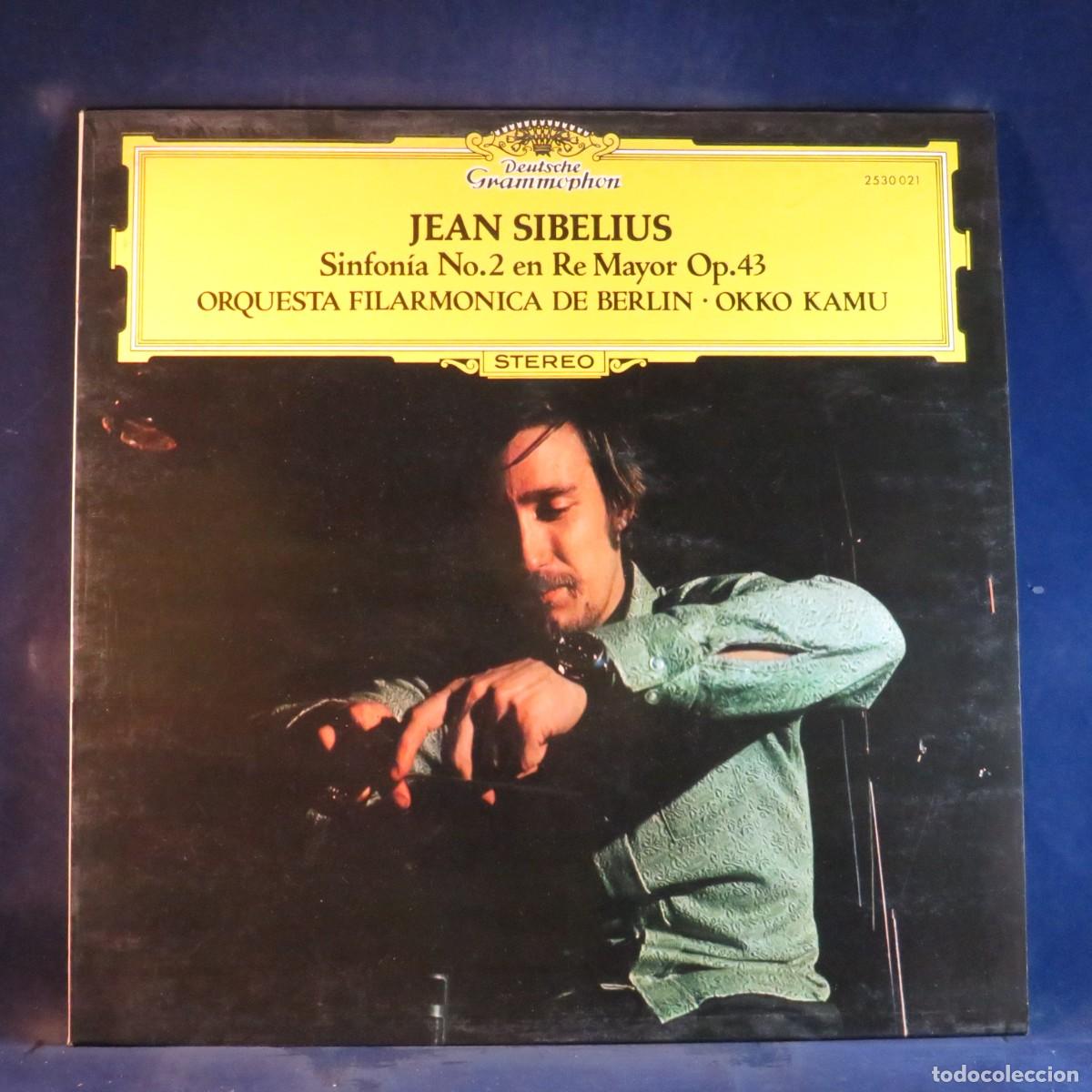 Discos de vinilo: SIBELIUS &middot; FIL&Aacute;RMONICA DE BERL&Iacute;N&middot; OKKO KAMU &ndash; SINFON&Iacute;A NO. 2 EN RE MAYOR OP. 43 - LP