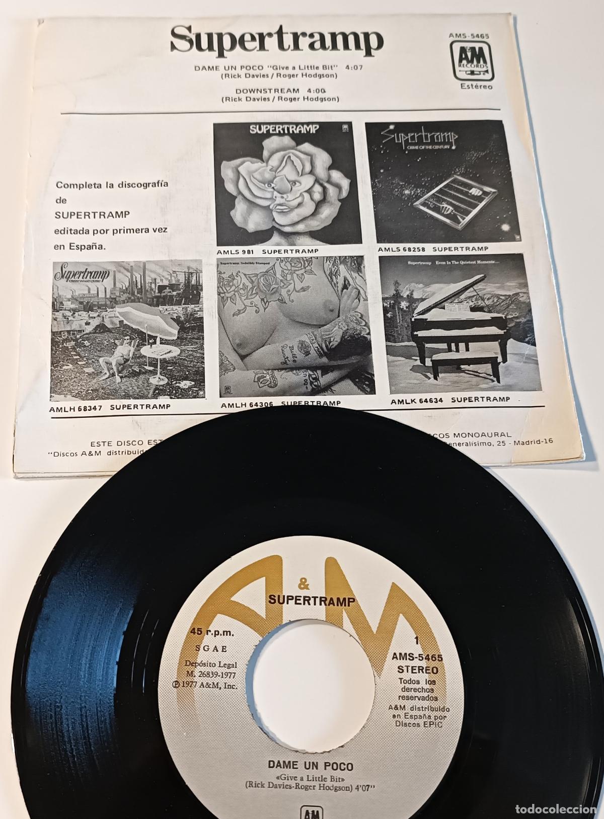 Discos de vinilo: SUPERTRAMP - GIVE A LITTLE BIT A & M - 1977 - Foto 2