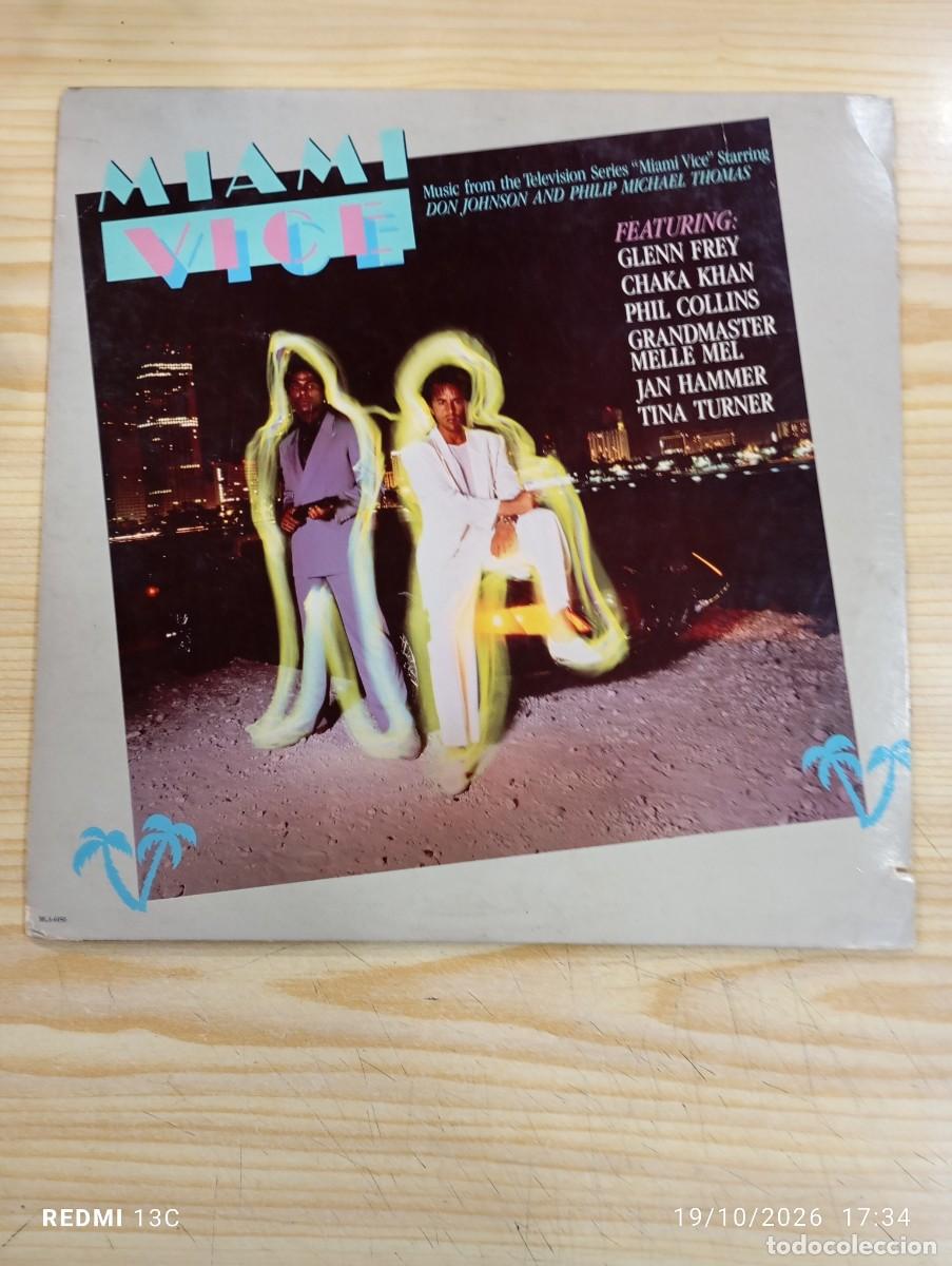 Discos de vinilo: Lp - Miami Vice - BSO Serie de television - Edicion USA