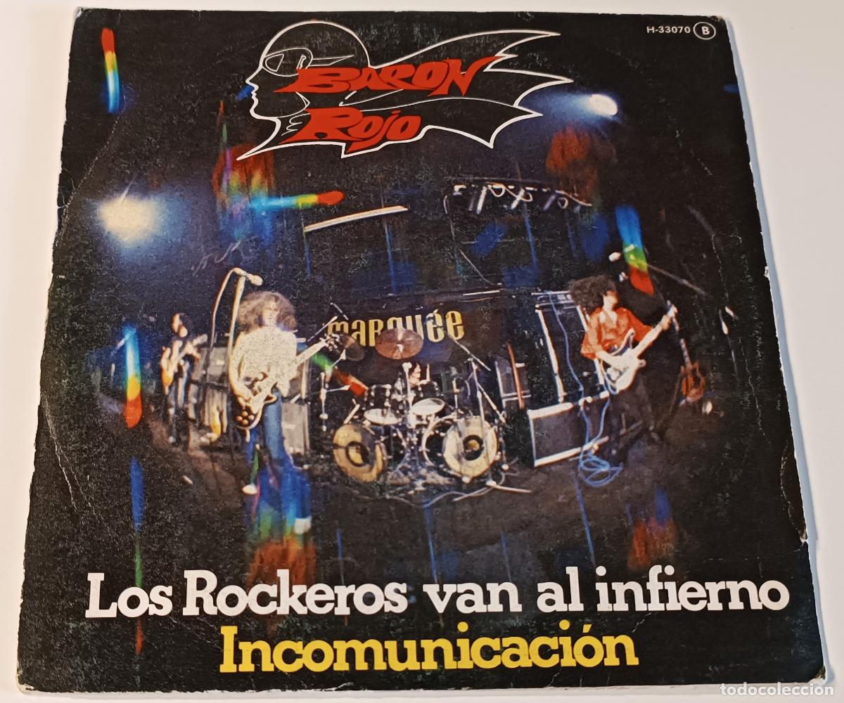 Discos de vinilo: BARON ROJO - LOS ROCKEROS VAN AL INFIERNO CHAPA - 1981