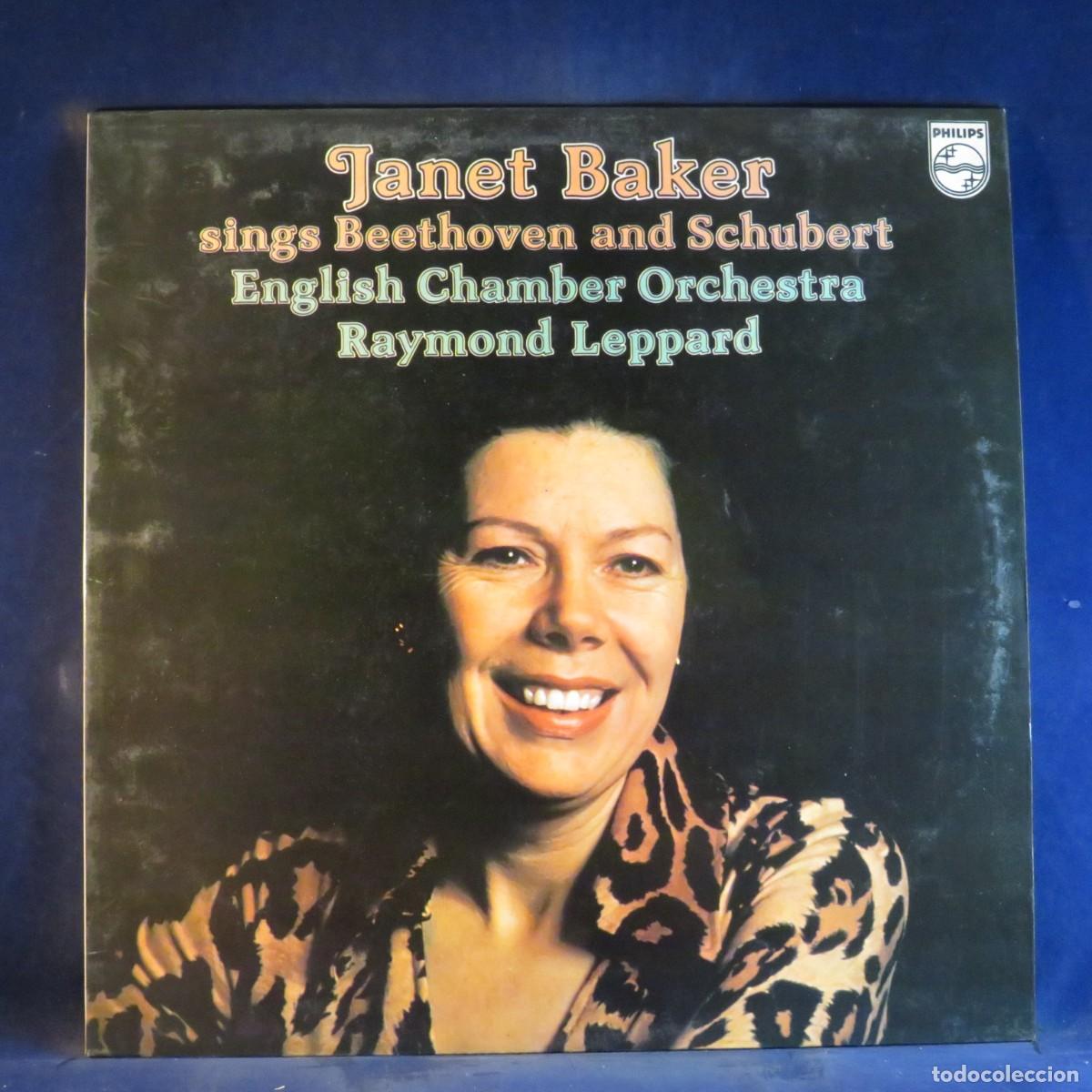 Discos de vinilo: JANET BAKER, ENGLISH CHAMBER ORCHESTRA, LEPPARD &ndash; JANET BAKER SINGS BEETHOVEN AND SCHUBERT - LP