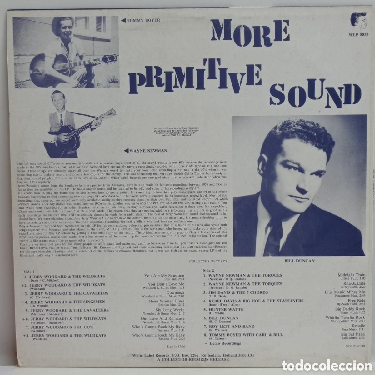 Discos de vinilo: VV.AA. MORE PRIMITIVE SOUND (WHITE LABEL, HOLLAND) - Foto 2