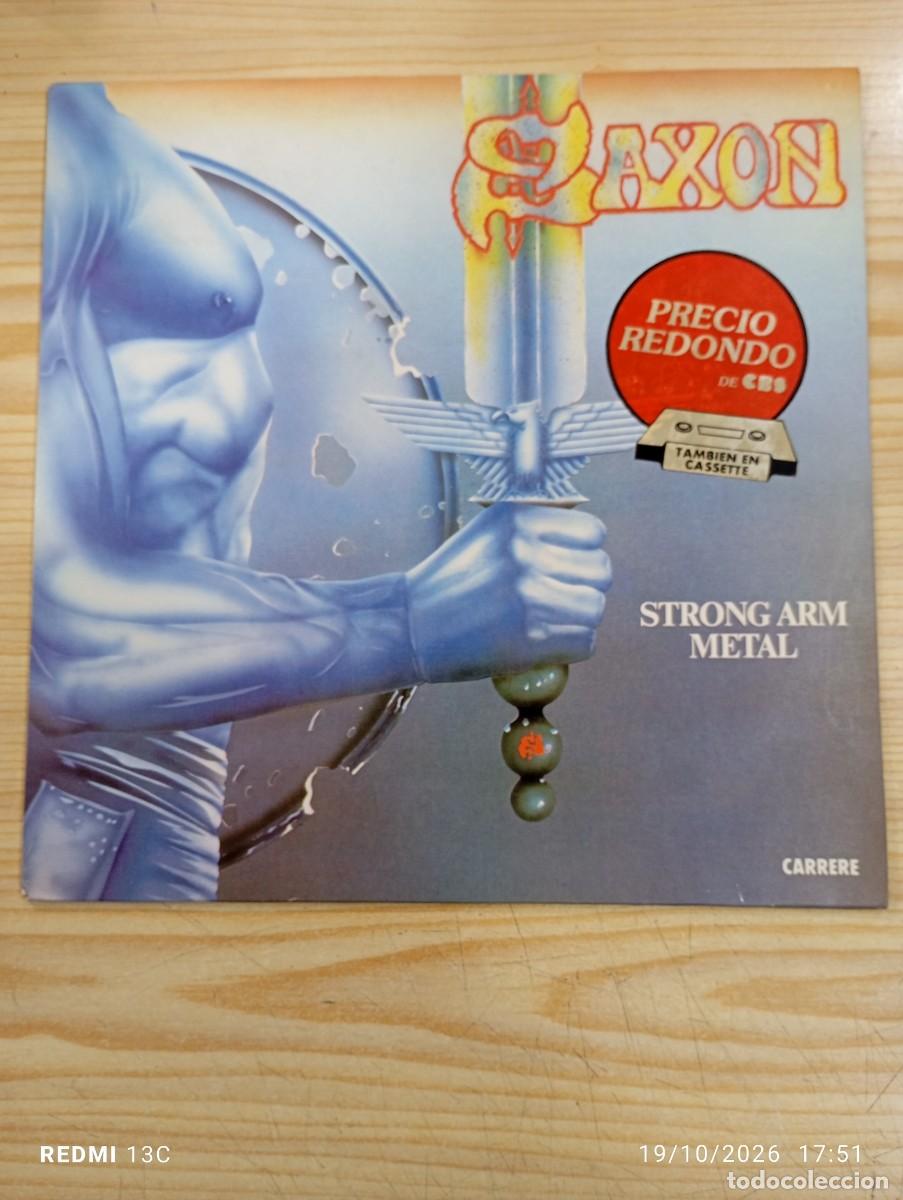 Discos de vinilo: Lp - Saxon &lrm;&ndash; Strong Arm Metal - Edicion Espa&ntilde;ola del 85