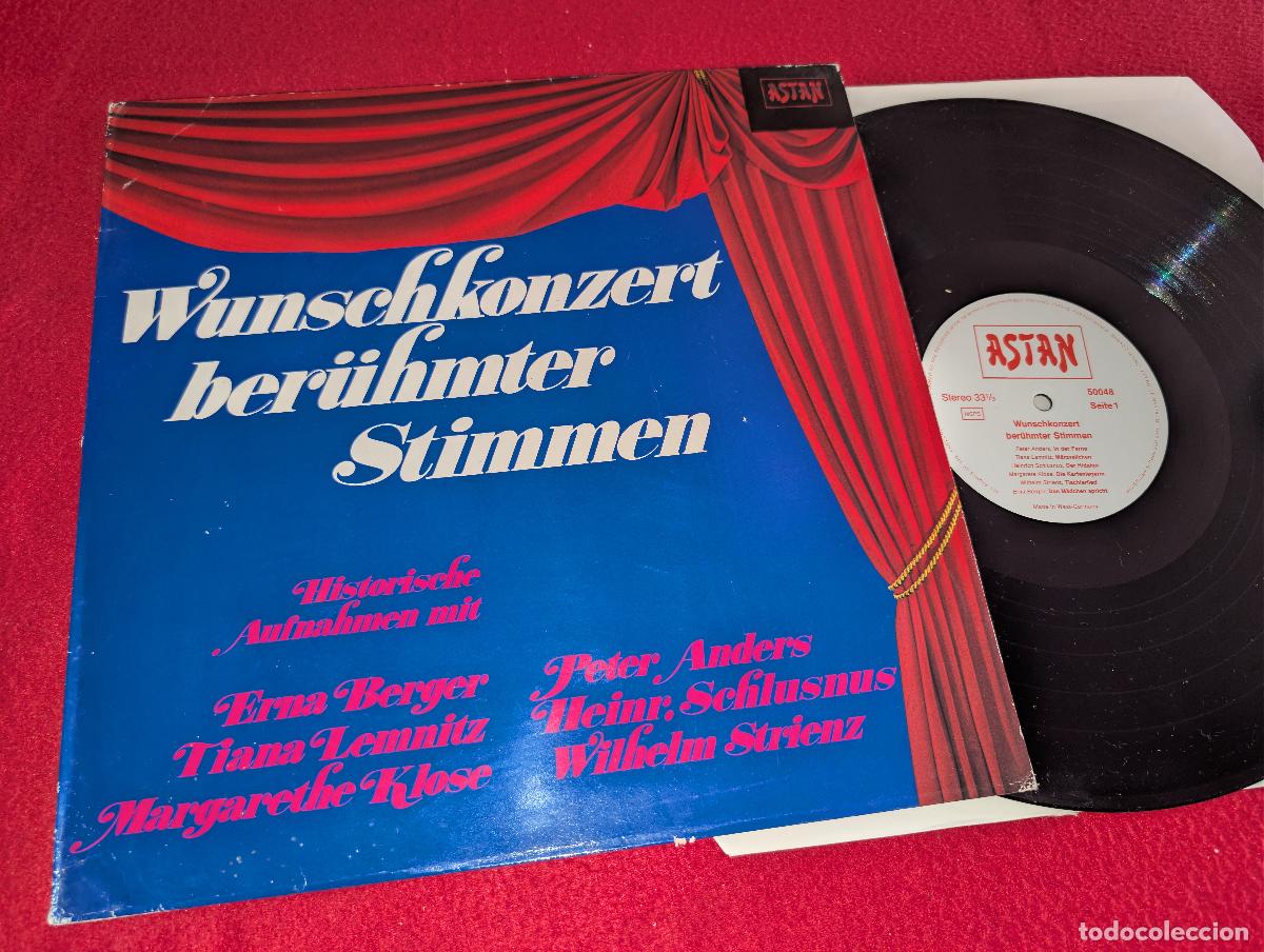 Discos de vinilo: WUNSCHKONZERT BERUHMTER STIMMEN Anders+Lemnitz+Klose+Strienz+Berger++ LP Astan GERMANY ALEMANIA