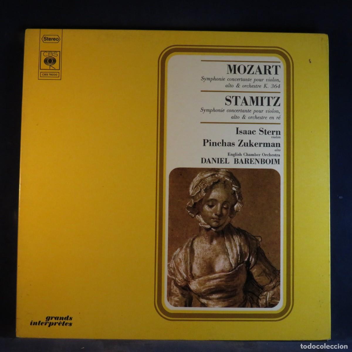 Discos de vinilo: MOZART, STAMITZ - STERN, ZUKERMAN, BARENBOIM, ENGLISH CHAMBER ORCHESTRA &ndash; SYMPHONIE CONCERTANTE - LP