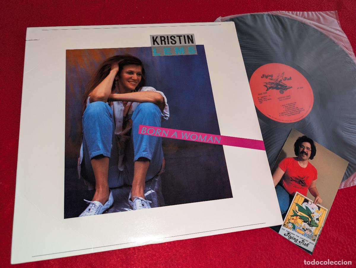 Discos de vinilo: KRISTIN LEMS Born a Woman LP 1986 Flying fish USA US