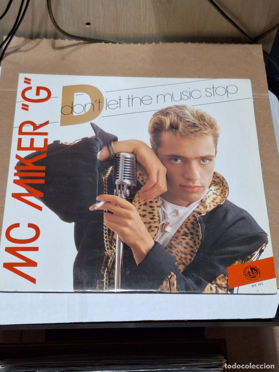 Discos de vinilo: M.C. Miker &ndash; Don't Let The Music Stop MAXI Blanco Y Negro &ndash; MX 183