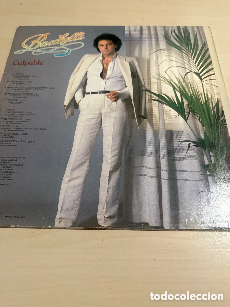 Discos de vinilo: VIN7543 bacchelli culpable vinilo segunda mano - Foto 2
