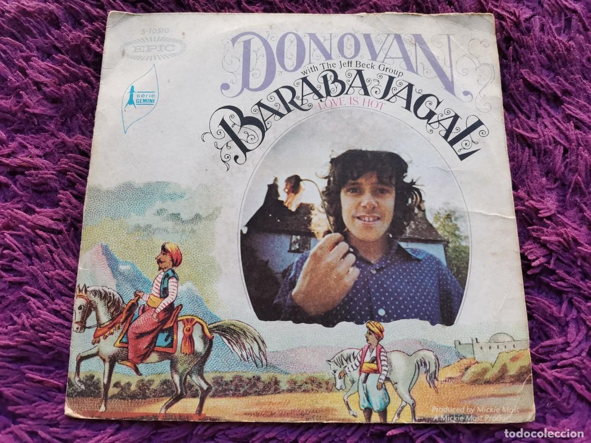Discos de vinilo: Donovan With The Jeff Beck Group &ndash; Barabajagal Vinilo 7&rdquo; Single 1969 France 5-10510