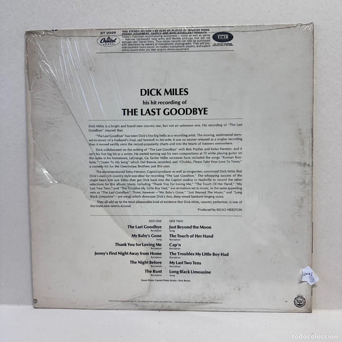 Discos de vinilo: Dick Miles - The Last Goodbye (LP) - Foto 3