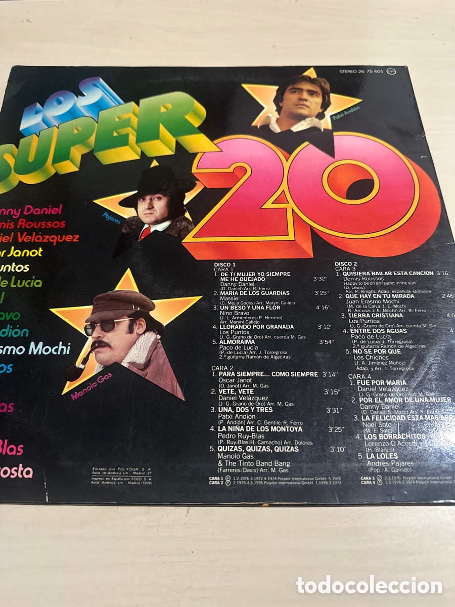 Discos de vinilo: VIN7557 los s&uacute;per 20 vinilo segunda mano - Foto 2