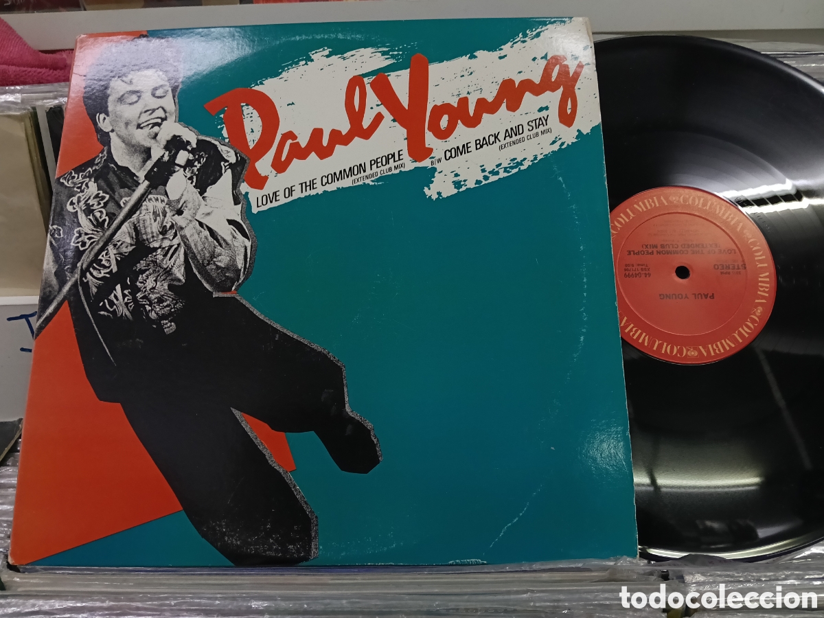 Discos de vinilo: Paul Young maxi promocional LOVE of the common people u.s.a. 1984