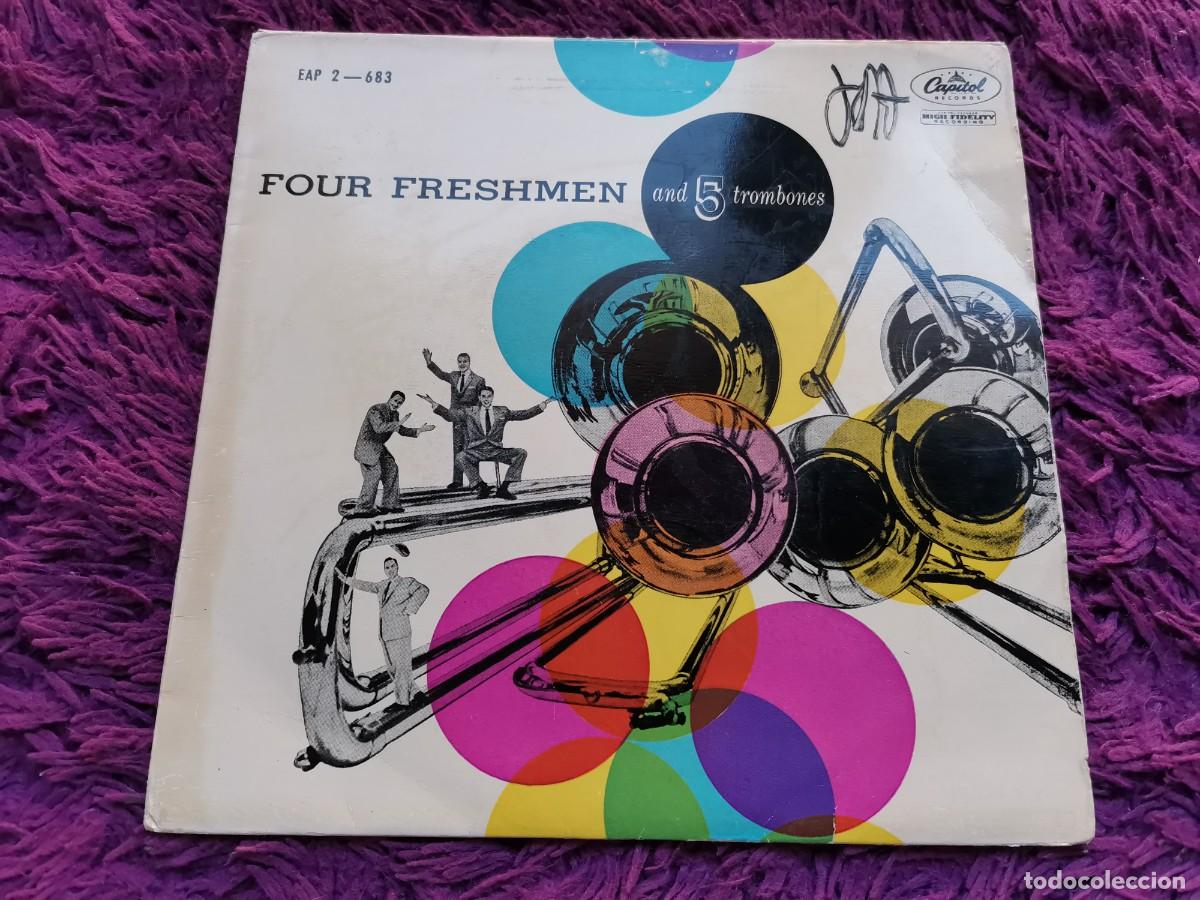 Discos de vinilo: The Four Freshmen &ndash; Four Freshmen And 5 Trombones (Part 2) Vinilo 7&rdquo; EP 1956 France EAP 2-683