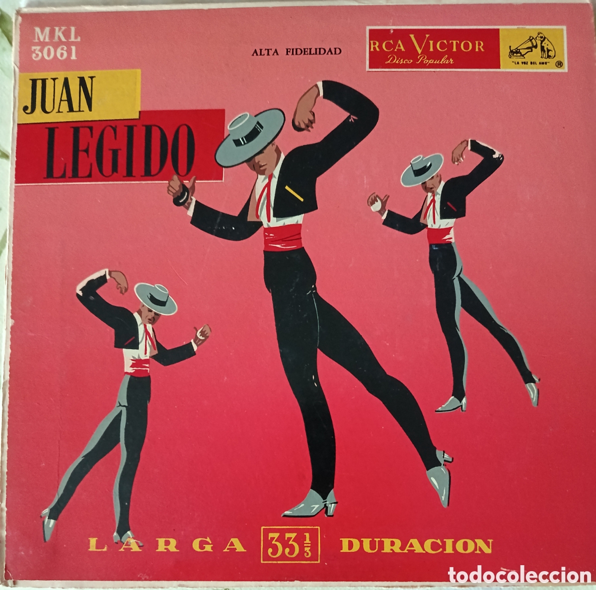 Discos de vinilo: Juan Legido 10&rdquo; sello RCA V&iacute;ctor editado en M&eacute;xico.