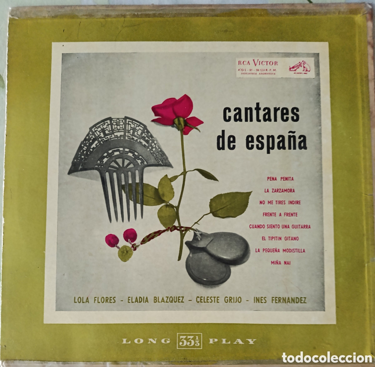 Discos de vinilo: Eladia Blazquez, Lola Flores...10&rdquo; editado en M&eacute;xico por el sello RCA V&iacute;ctor.
