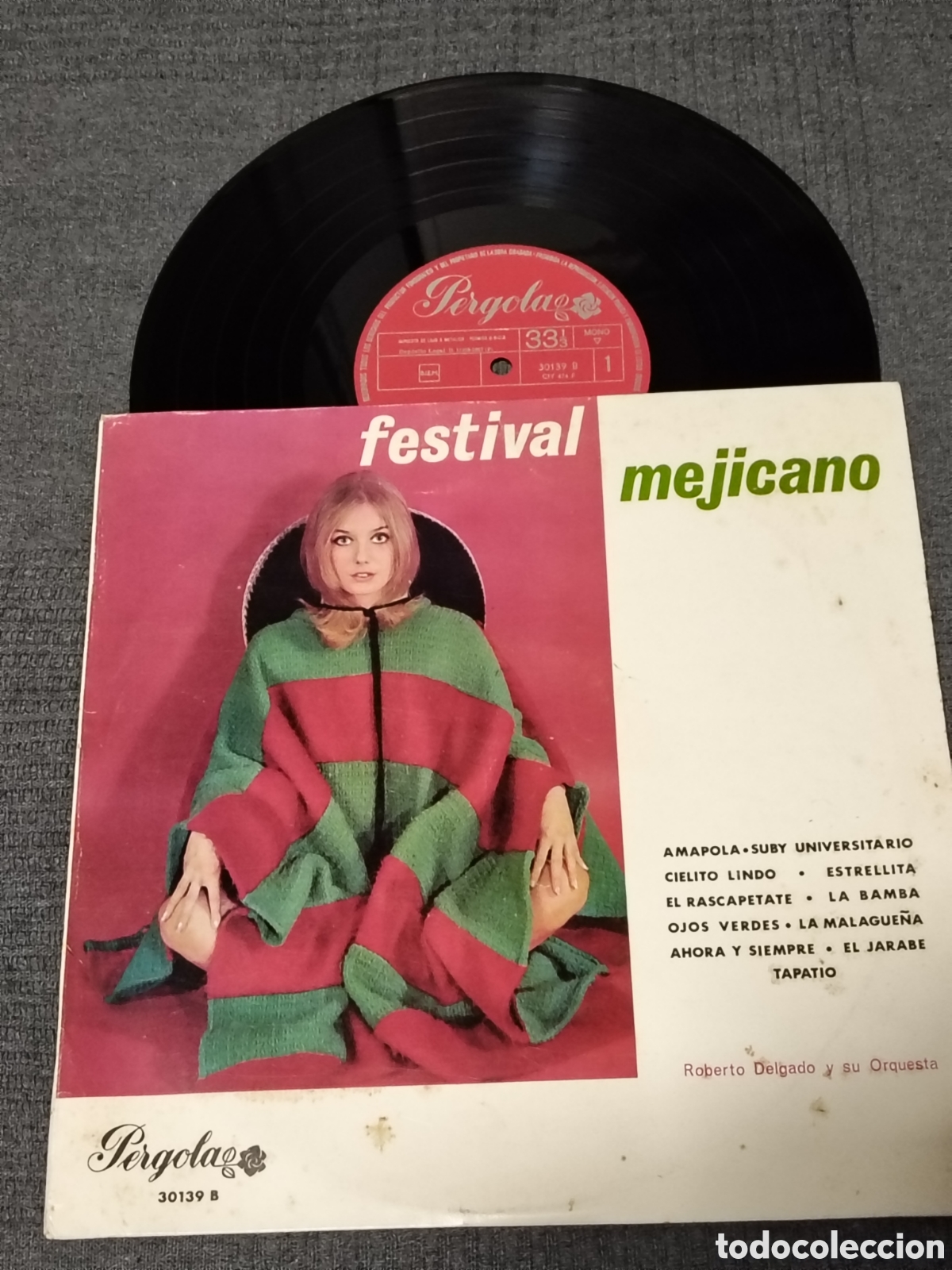 Discos de vinilo: vinilo de 10 pulgadas, &rdquo;Festival Mejicano&rdquo; de Roberto Delgado y su Orquesta