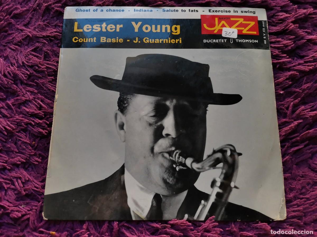Discos de vinilo: Lester Young &ndash; Ghost Of A Chance Vinilo 7&rdquo; EP 1960 France 460 SV 472