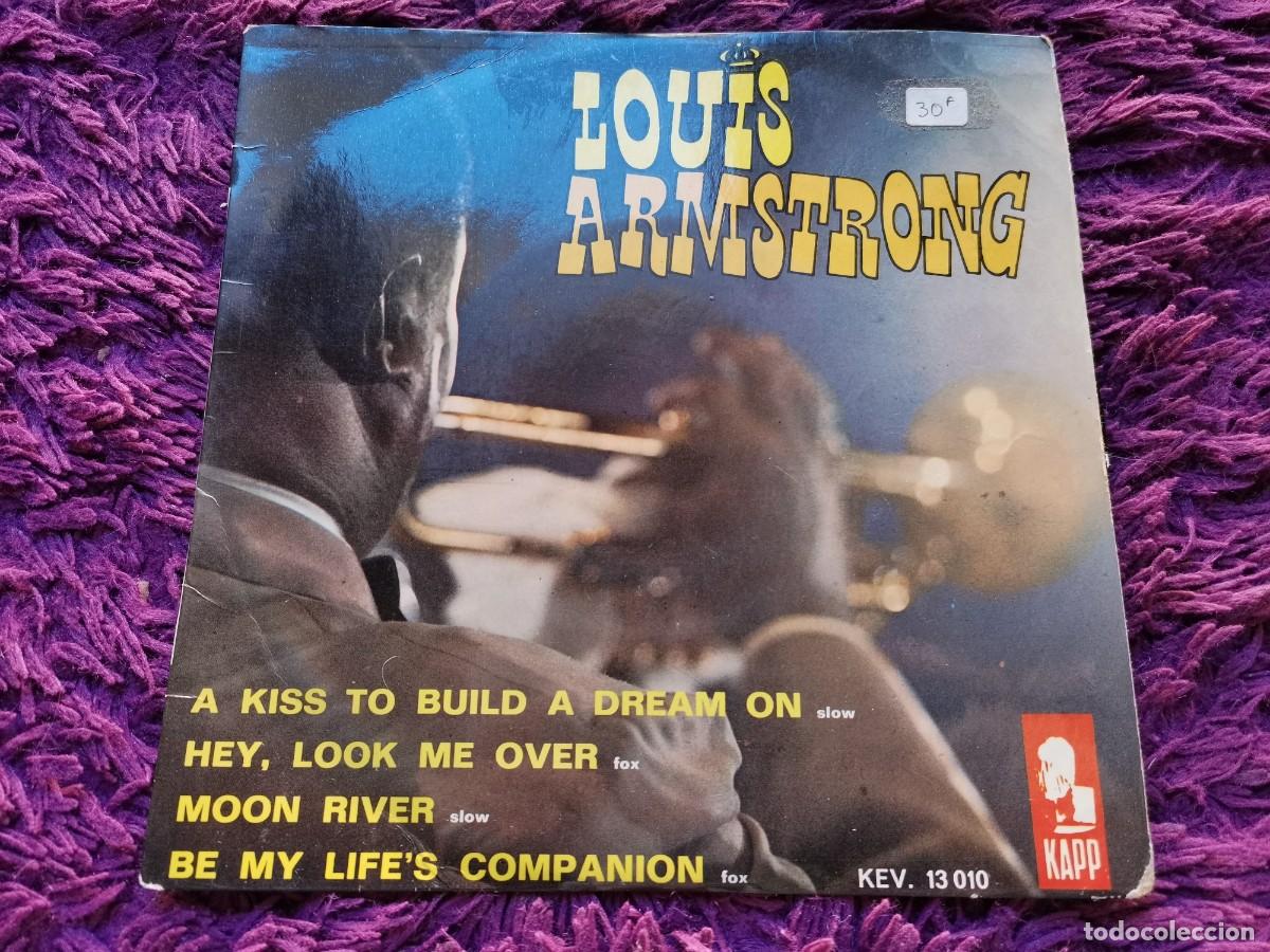 Discos de vinilo: Louis Armstrong And The All Stars &ndash; A Kiss To Build A Dream On Vinilo 7&rdquo; EP 1964 France KEV. 13010