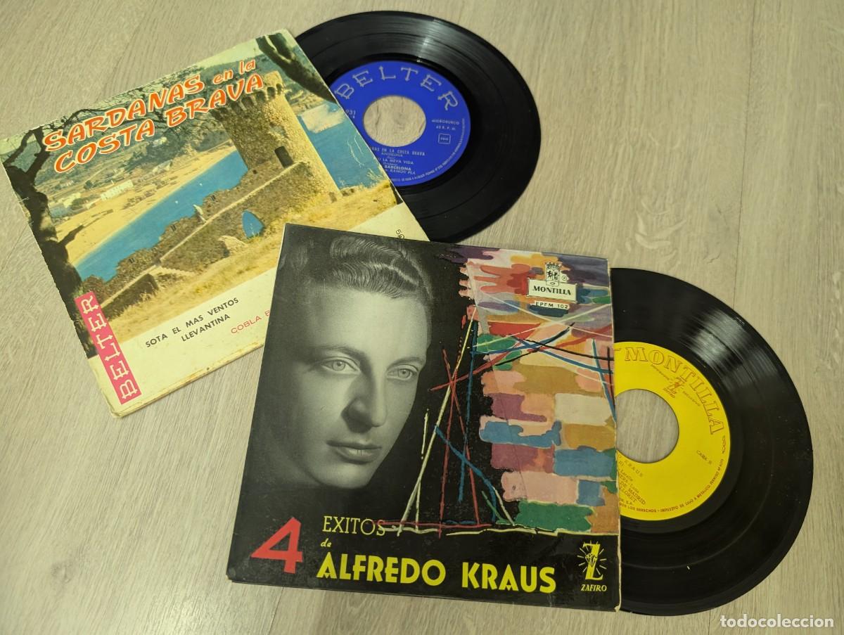 Discos de vinilo: LOTE DE 2 EP&acute;S DE ALFREDO KRAUS - 4 TEMAS 1959 Y OTRO EP DE SARDANAS CON RAMON PLA . 1960