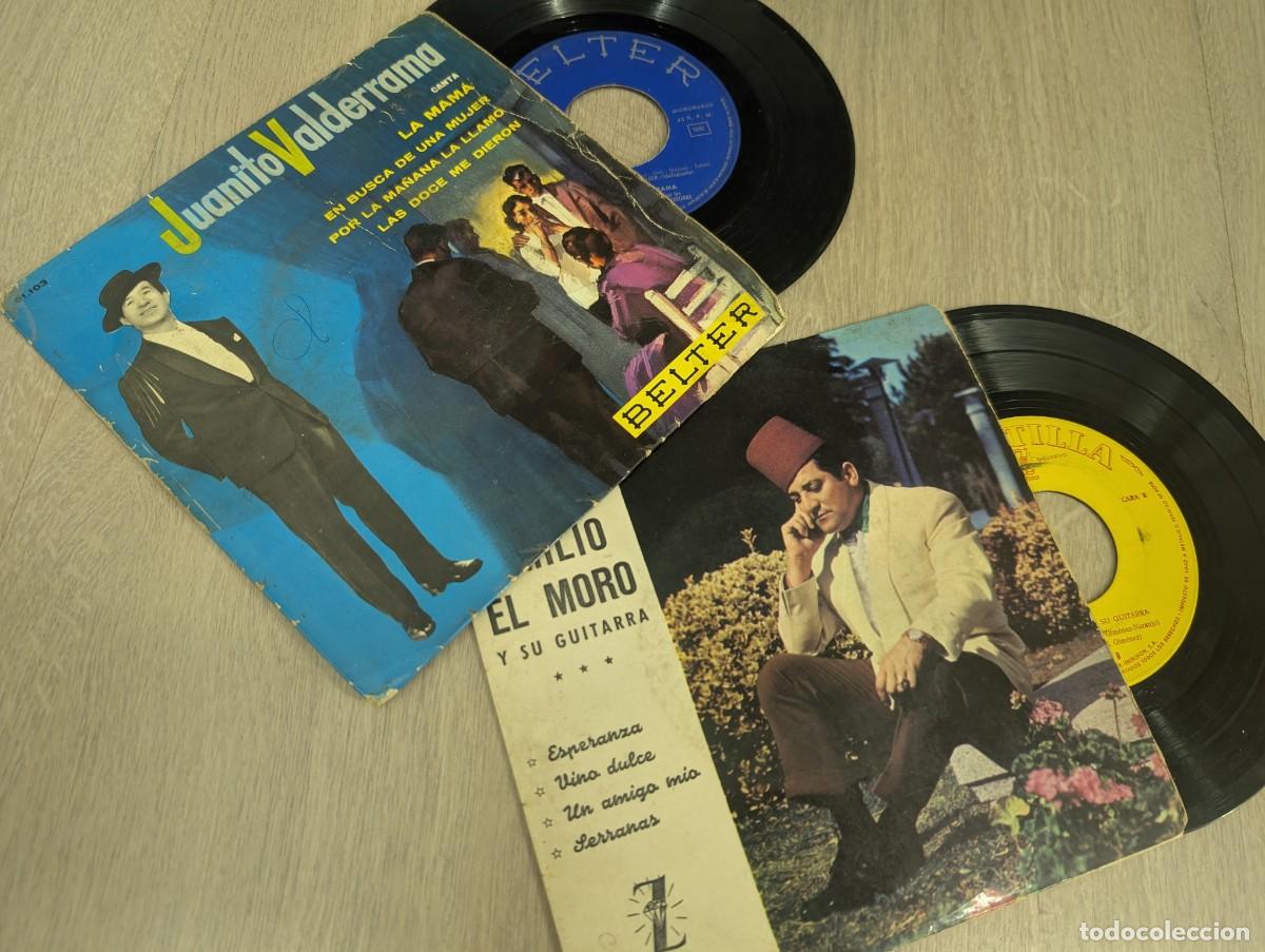 Discos de vinilo: LOTE DE 2 EP&acute;S DE FLAMENCO - JUANITO VALDERRAMA - LA MAMA + 3 ..Y EMILIO EL MORO .SERRANAS + 3