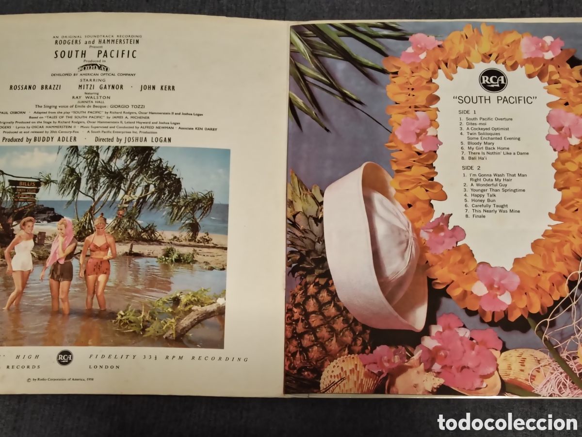 Discos de vinilo: banda sonora original de &rdquo;South Pacific&rdquo; (edici&oacute;n de 1958 - Foto 3