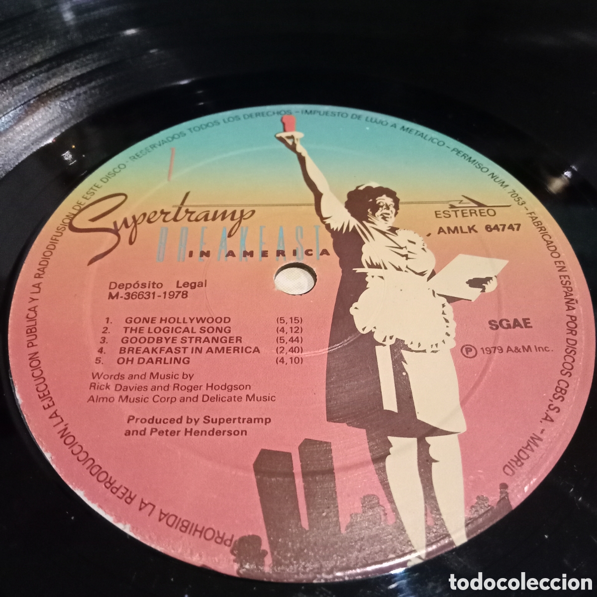Discos de vinilo: SUPERTRAMP - BREAKFAST IN AMERICA - LP - Foto 6