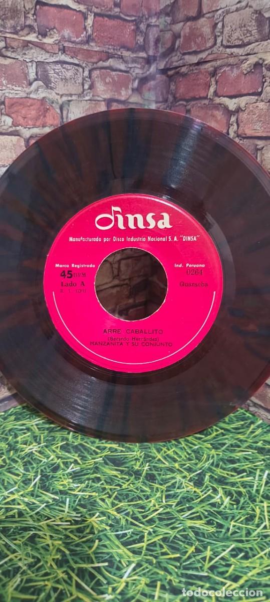 Discos de vinilo: Manzanita y su conjunto &rdquo;Arre Caballito&rdquo; / &rdquo;La Parada&rdquo; single edicion peruana