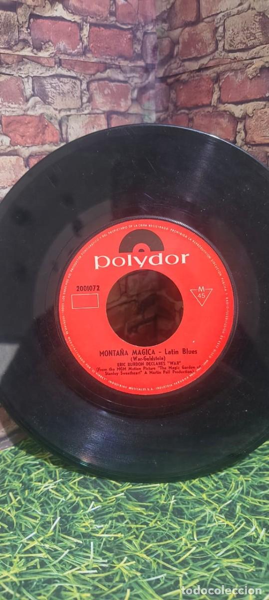 Discos de vinilo: Eric Burdon &rdquo;Derrama el Vino&rdquo; / &rdquo;Monta&ntilde;a Magica&rdquo; Single edicion peruana