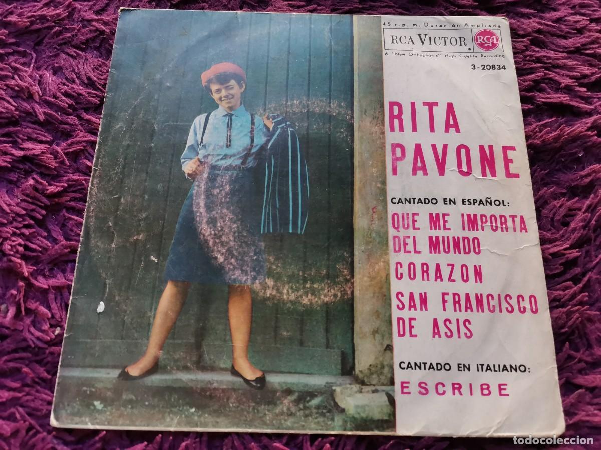 Discos de vinilo: Rita Pavone &ndash; Que Me Importa Del Mundo Vinilo 7&rdquo; EP 1964 Spain 3-20834
