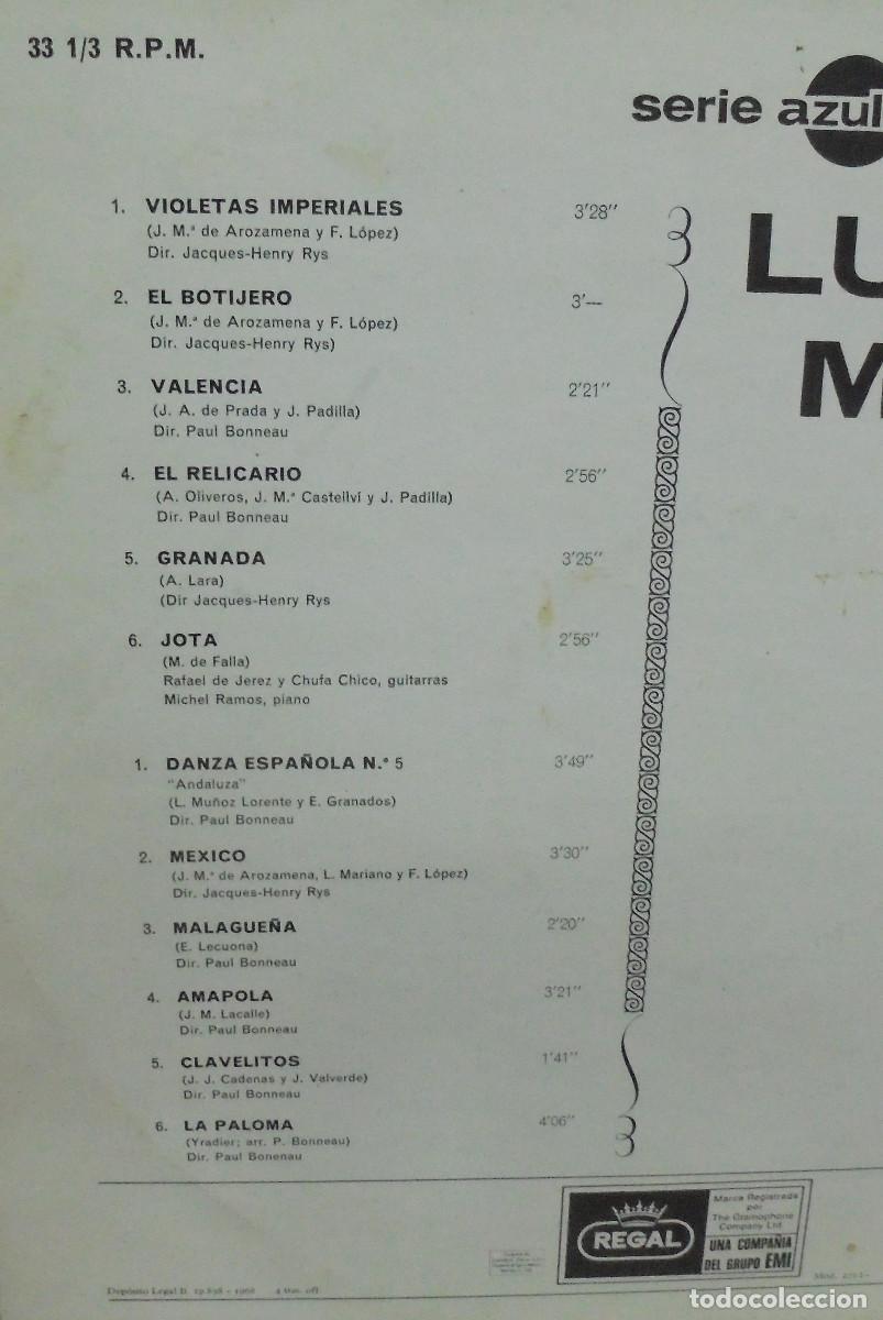 Discos de vinilo: Luis Mariano. EMI 1968 -- LP - Foto 3